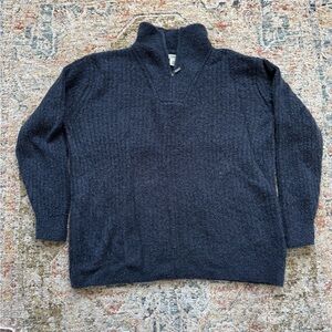 LL Bean Wool Blend Quarter Zip